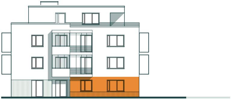 Frontansicht Wohnung 3