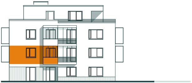 Frontansicht Wohnung 1