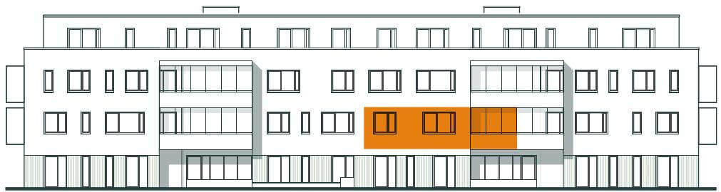 Frontansicht Wohnung 2