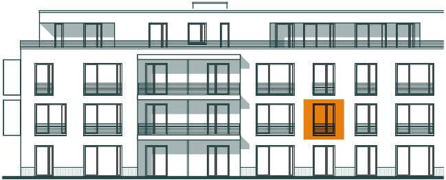 Frontansicht Wohnung 2