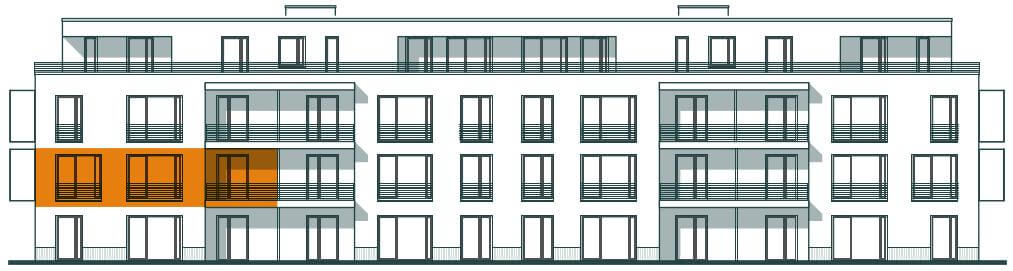 Frontansicht Wohnung 3