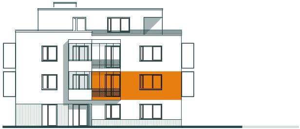 Frontansicht Wohnung 3