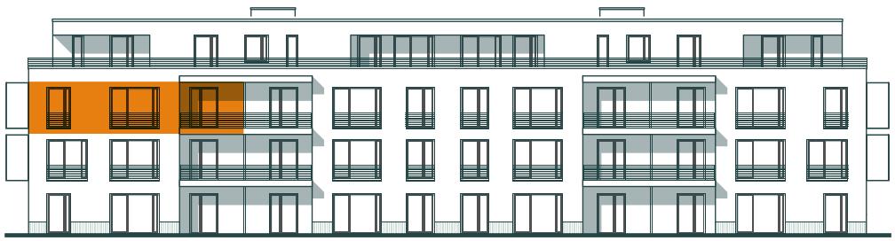 Frontansicht Wohnung 3