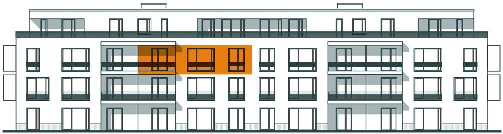 Frontansicht Wohnung 4
