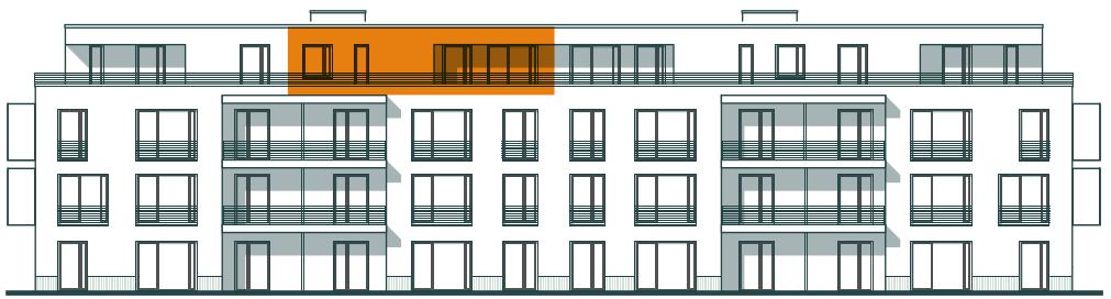 Frontansicht Wohnung 2