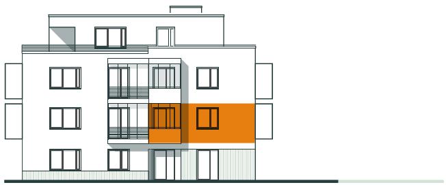 Frontansicht Wohnung 5