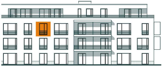 Frontansicht Wohnung 6